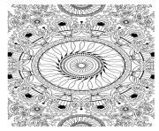 Coloriage free mandala to color vegetation 